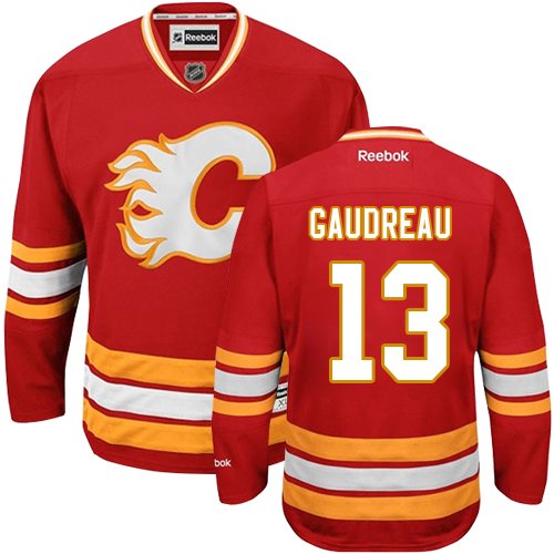 Herren Calgary Flames Eishockey Trikot Johnny Gaudreau #13 Reebok 3rd